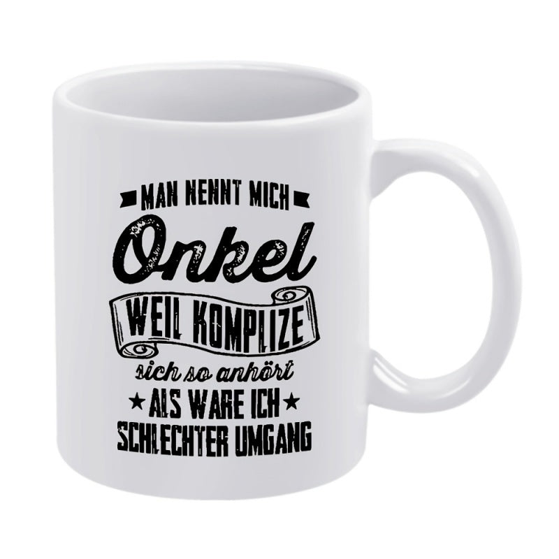 Tailorly White Ceramic 11 oz Mug - uncle funny text