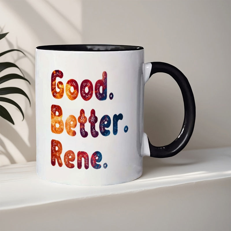 Tailorly Black Accent 11 oz Mug - good better