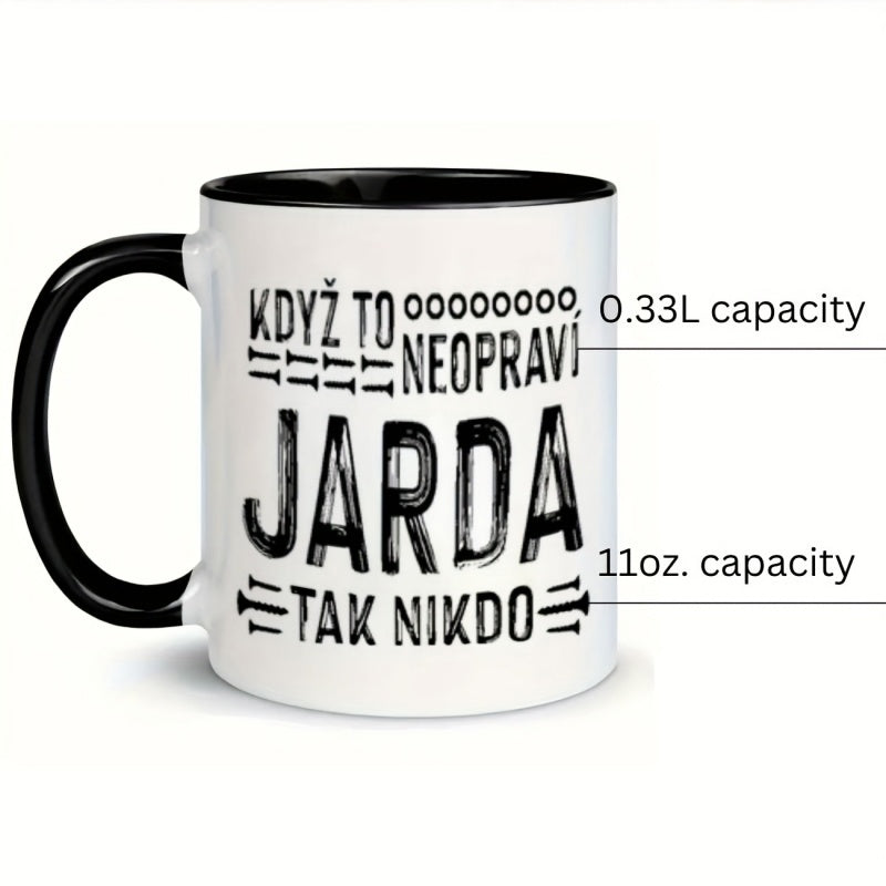 Tailorly Black Accent 11 oz Mug - 1pc czech 11oz ceramic coffee mug suitable for restaurants and businesses great for any season an ideal present for