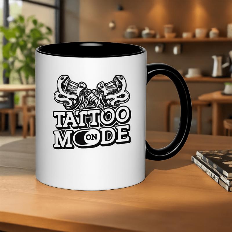 Tailorly Black Accent 11 oz Mug - activated for tattoo an 11oz printed ceramic mug made from food grade ceramic its durable and microwave safe