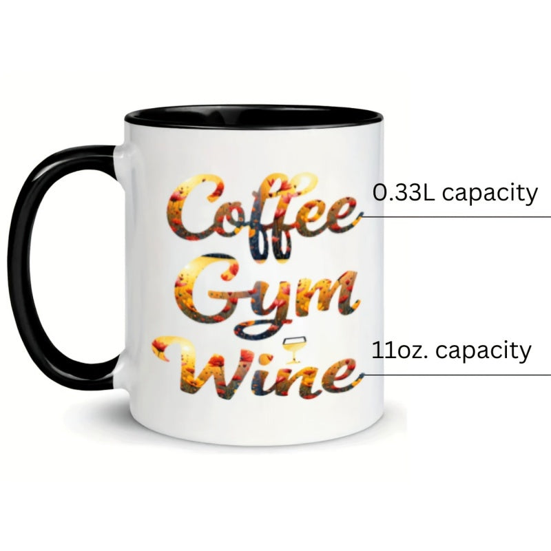 Tailorly Black Accent 11 oz Mug - single piece gift for office employees suitable for and wine 11oz ceramic mug ideal for restaurants and businesses