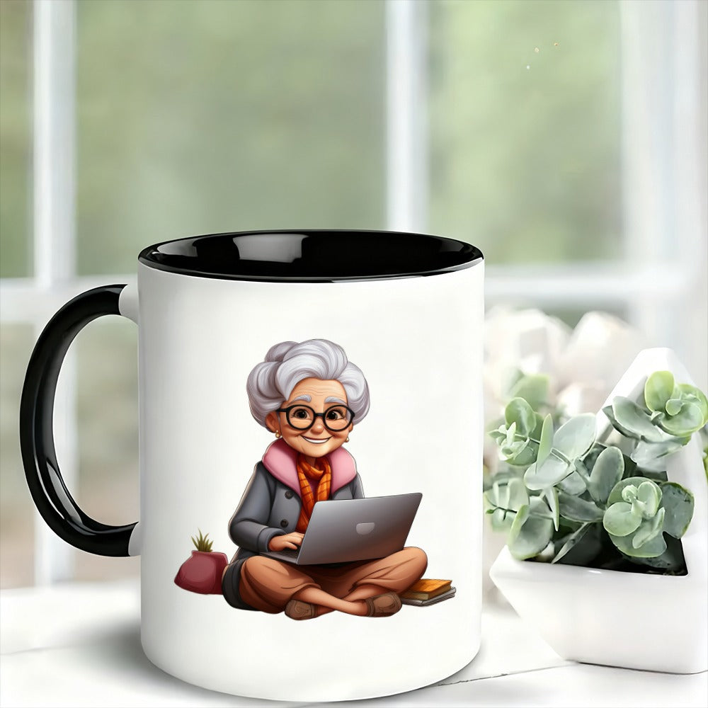 Tailorly Black Accent 11 oz Mug - vintage design
