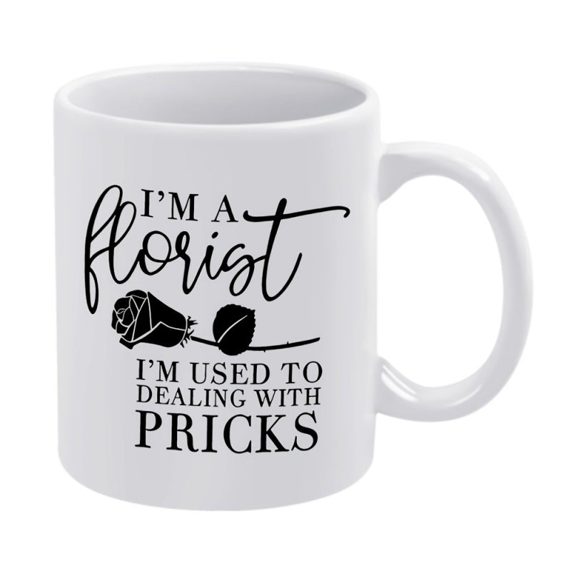 Tailorly White Ceramic 11 oz Mug - 1pc florist 11oz ceramic coffee mug for restaurant and business ideal gift for termos termicos frio y caliente