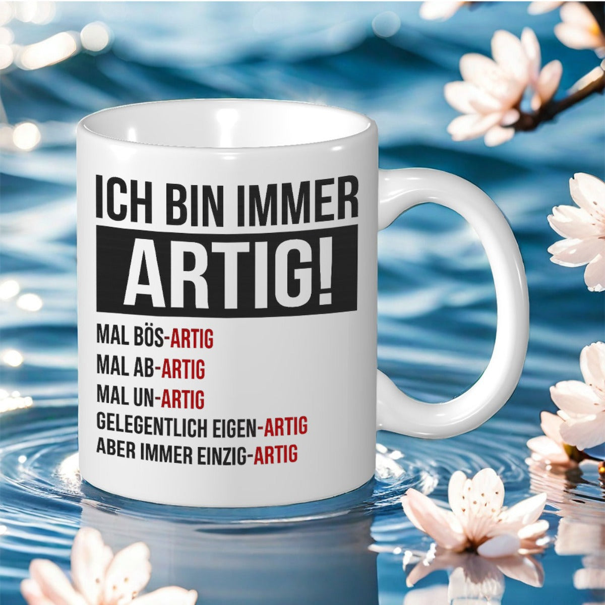 Tailorly White Ceramic 11 oz Mug - german humor quote