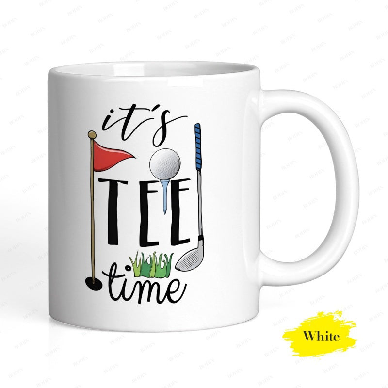 Tailorly White Ceramic 11 oz Mug - humorous text design