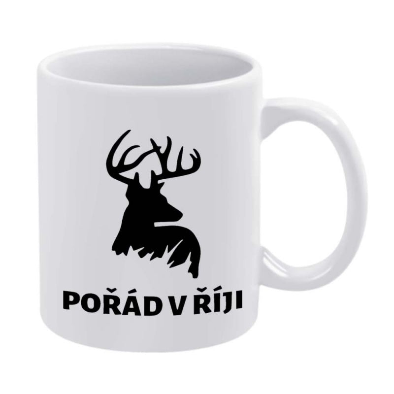 Tailorly White Ceramic 11 oz Mug - single deer shape