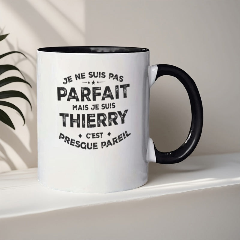 Tailorly Black Accent 11 oz Mug - 1pc parfait mug for restaurant and business 11 ounce holiday gift birthday gift christmas gift summer gift thermal