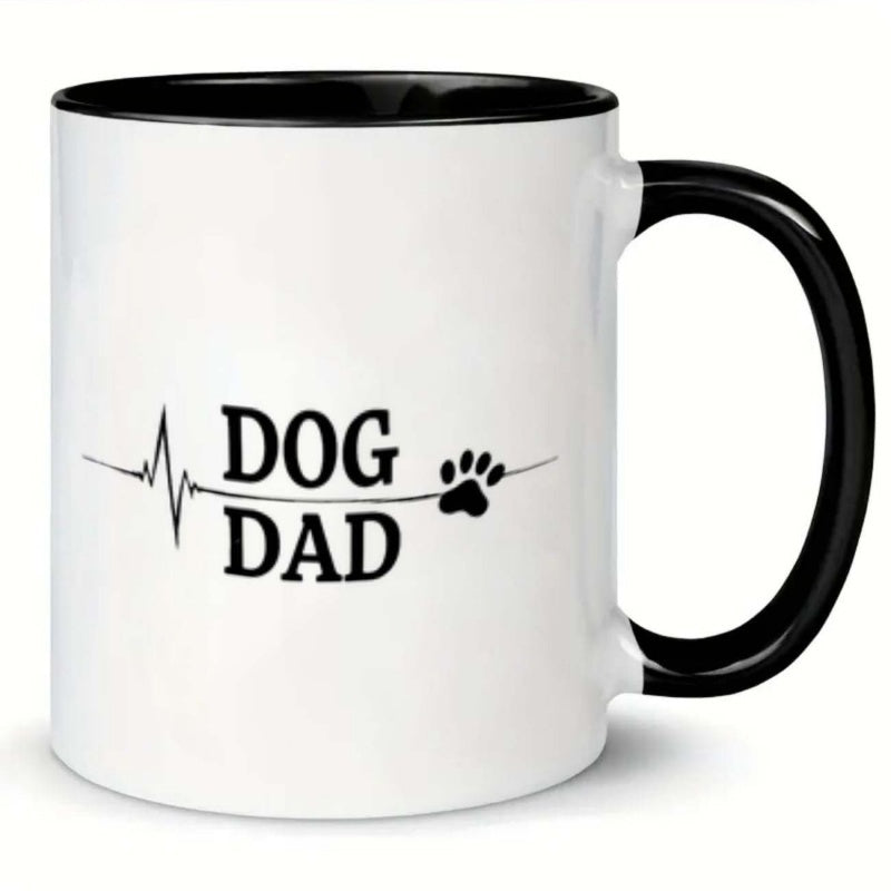 Tailorly Black Accent 11 oz Mug - dog and dad design