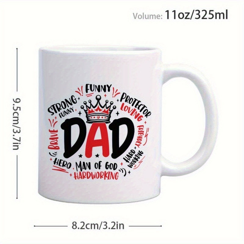 Tailorly White Ceramic 11 oz Mug - hero design with vibrant red text stars
