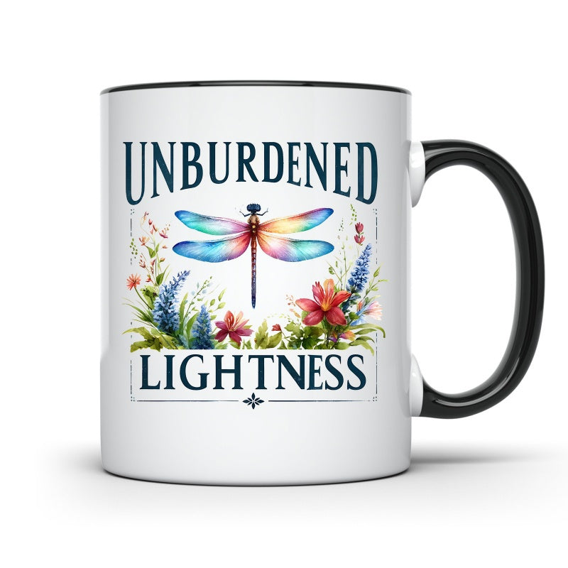 Tailorly Black Accent 11 oz Mug - dragonfly