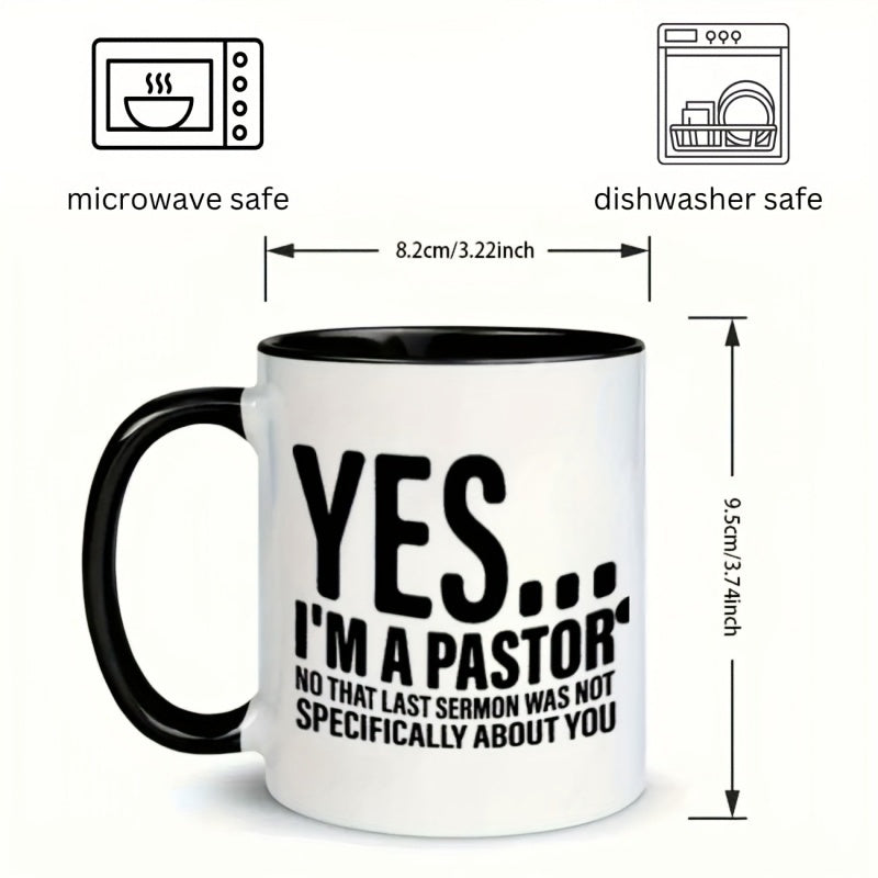 Tailorly Black Accent 11 oz Mug - yes pastor