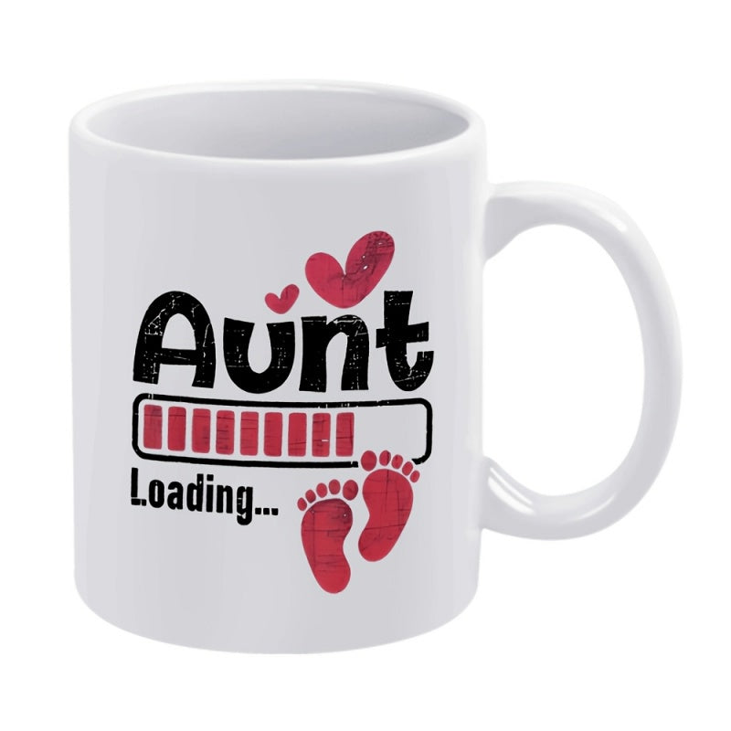Tailorly White Ceramic 11 oz Mug - 1pc aunt 11oz ceramic coffee mug for restaurants and businesses suitable for great present for thermal mugs for hot