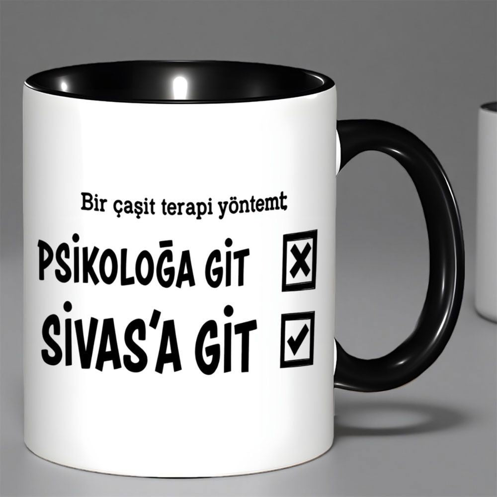 Tailorly Black Accent 11 oz Mug - skip the psychiatrist go to this