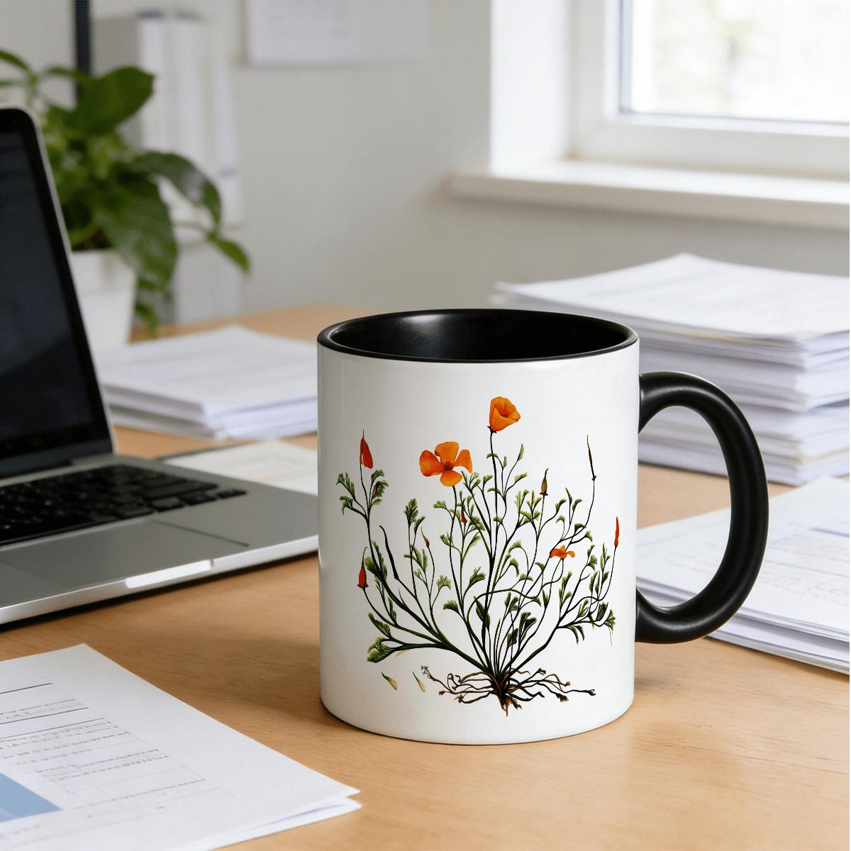 Tailorly Black Accent 11 oz Mug - Mugs 11 Oz (325 Ml) Ceramic Coffee Mug_88d8470b5c9e41a1a265d5295c7176c8