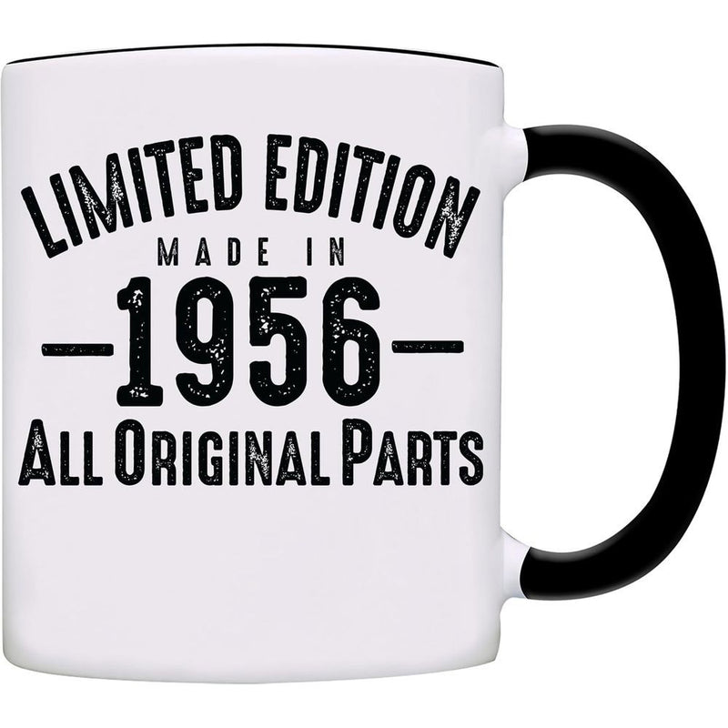 Tailorly Black Accent 11 oz Mug - 70th birthday， 1956， 0070