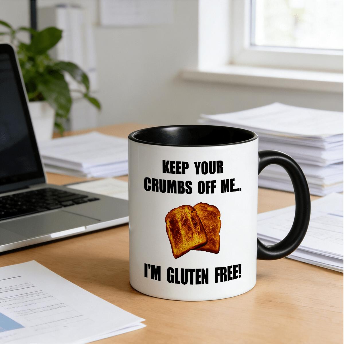 Tailorly Black Accent 11 oz Mug - Off Me Gluten Free