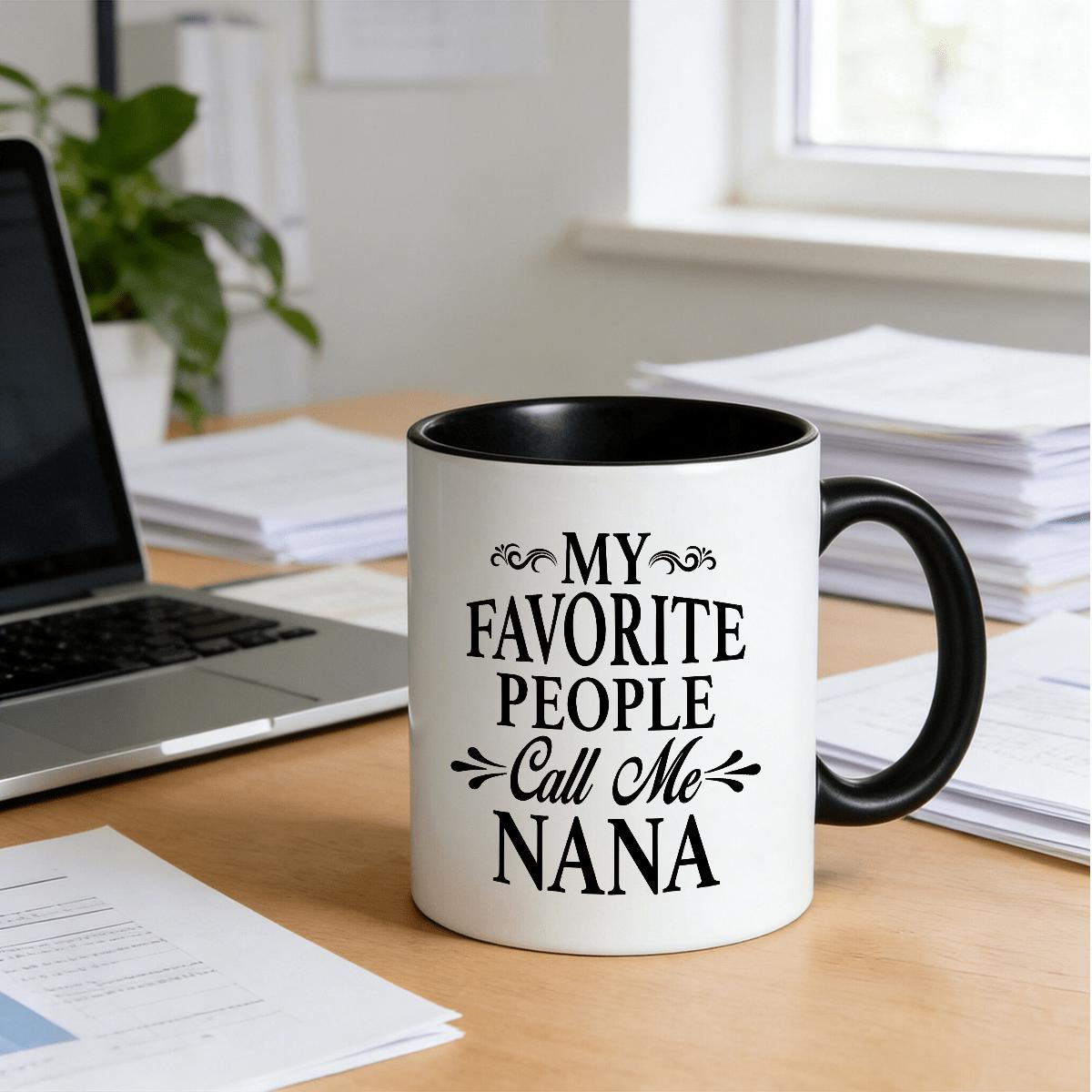 Tailorly Black Accent 11 oz Mug - People Mug Gift Mug Gifts for Gift Message Engraved Gift Print Beverage Container Hot Drinkware