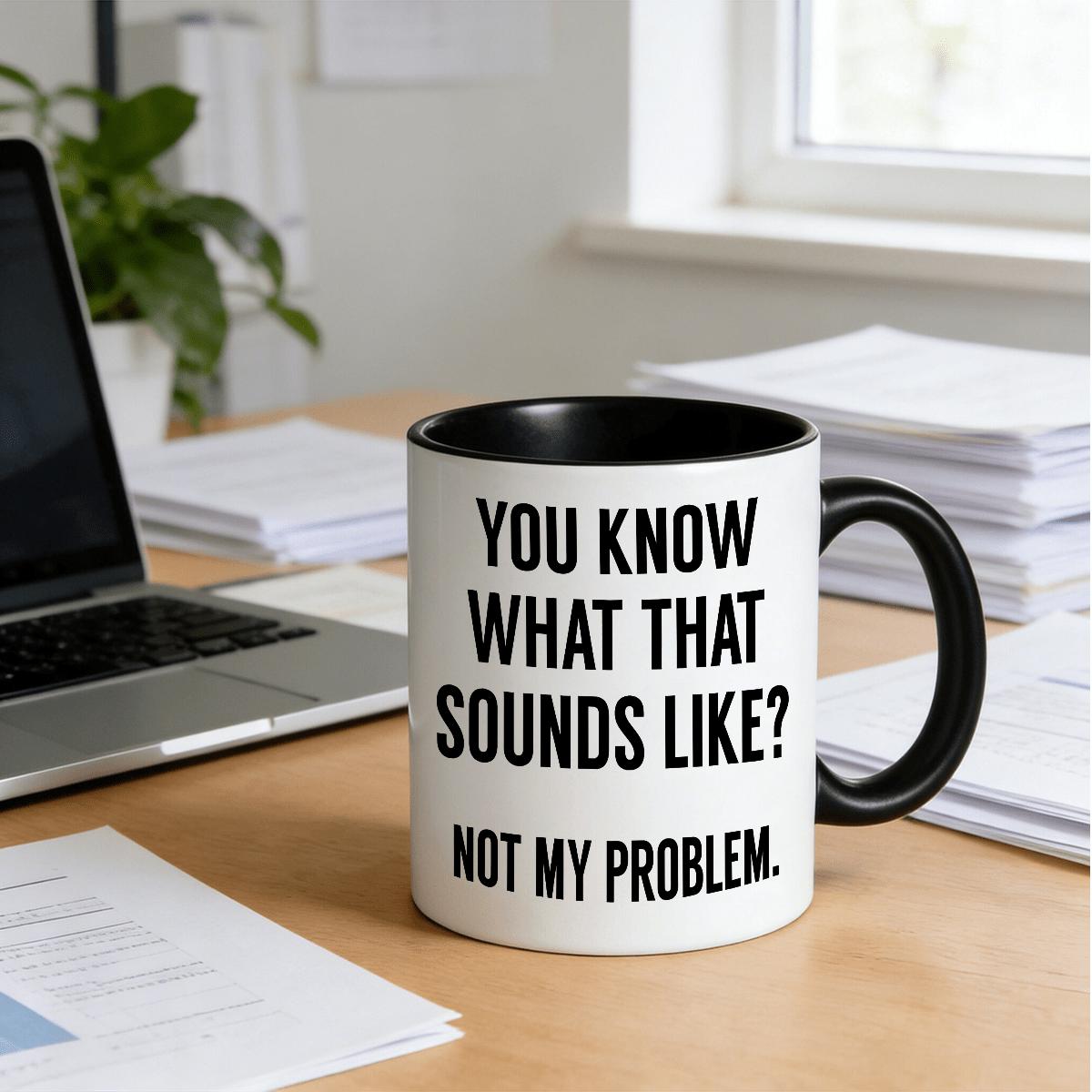 Tailorly Black Accent 11 oz Mug - Slogan & Rim