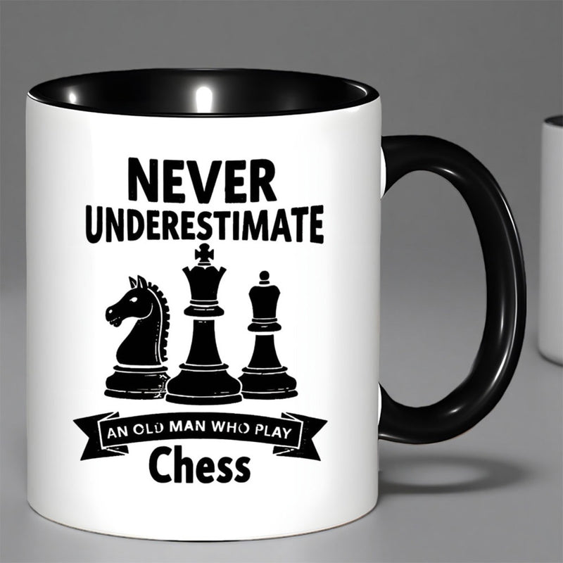 Tailorly Black Accent 11 oz Mug - chess piece