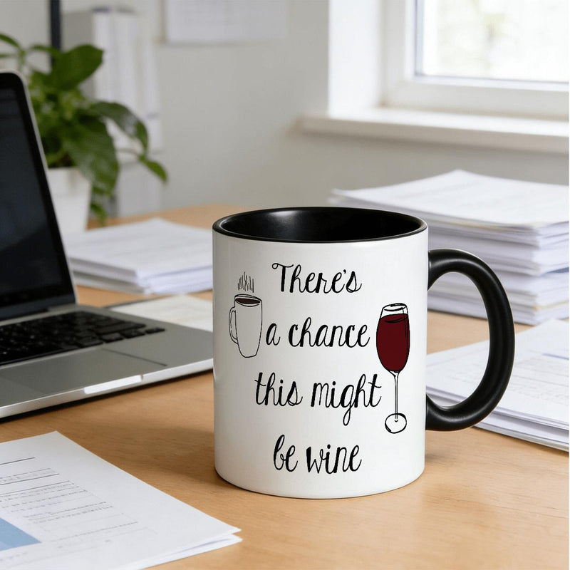 Tailorly Black Accent 11 oz Mug - This Wine Mugs 11 Oz (325 Ml) Ceramic Coffee Mug_d8ad8a6221cf41898d99867d71200480