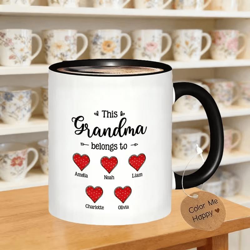 Tailorly Black Accent 11 oz Mug - ceramic coffee cup shape