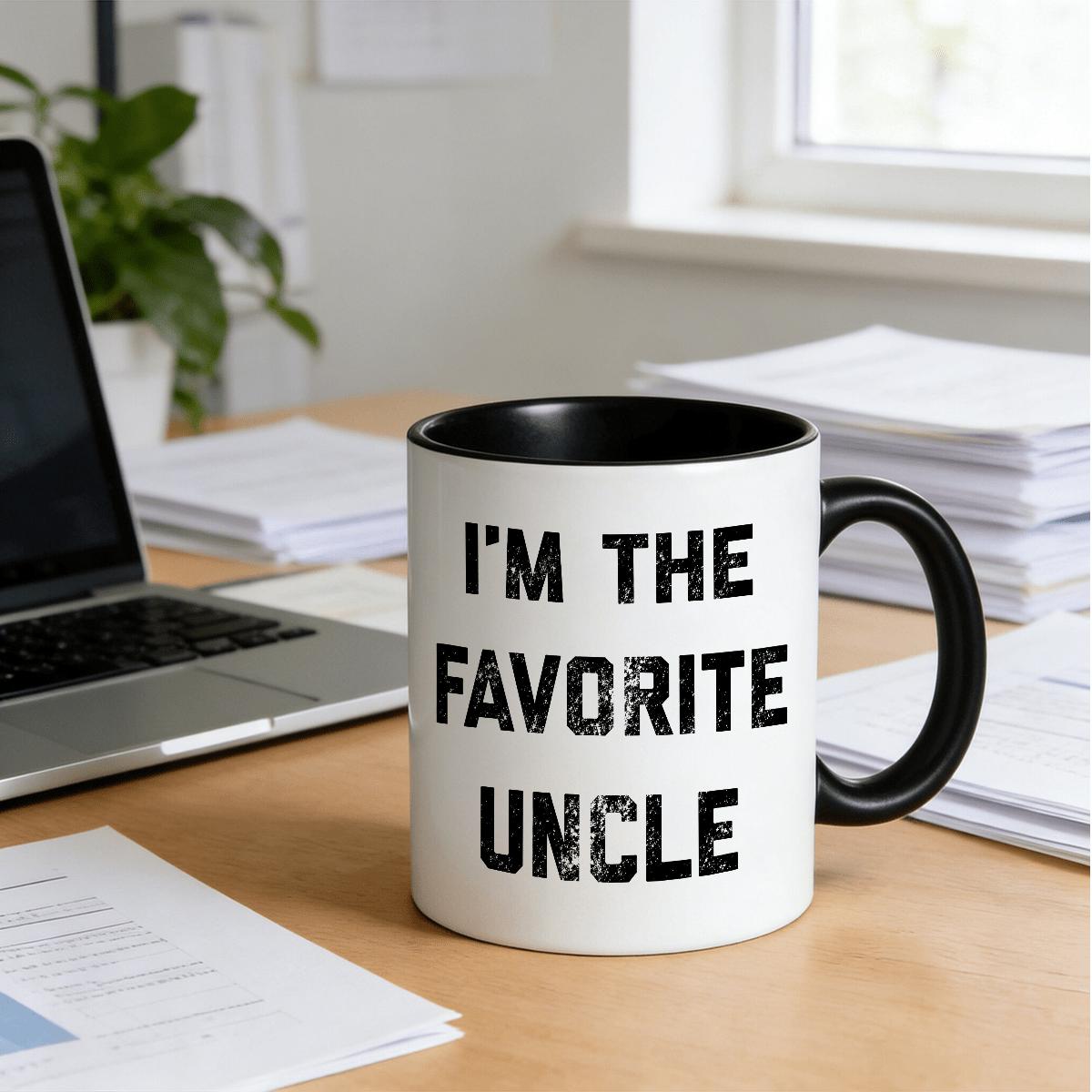 Tailorly Black Accent 11 oz Mug - Funny Family Brother text