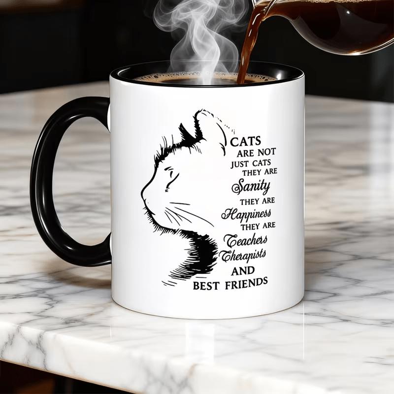 Tailorly Black Accent 11 oz Mug - 3 rabbit symbolizing a easter cute bunny