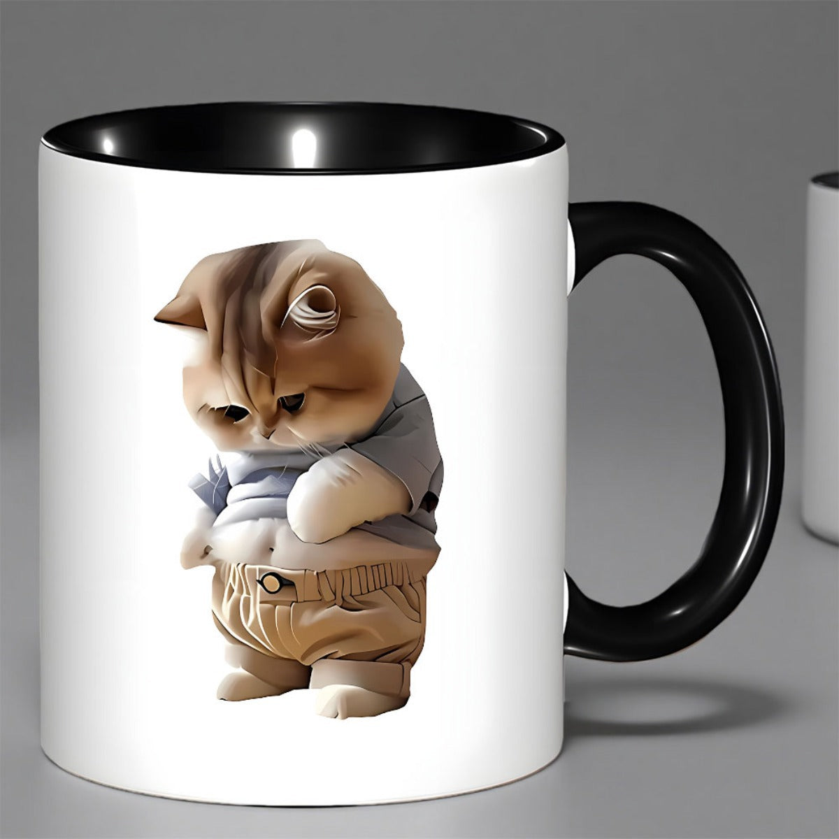 Tailorly Black Accent 11 oz Mug - cat