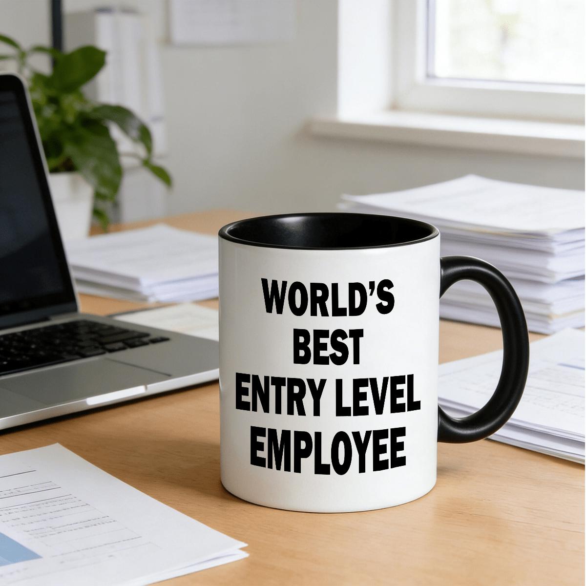Tailorly Black Accent 11 oz Mug - World s Best Employee text