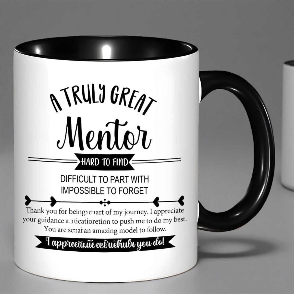 Tailorly Black Accent 11 oz Mug - appreciation message