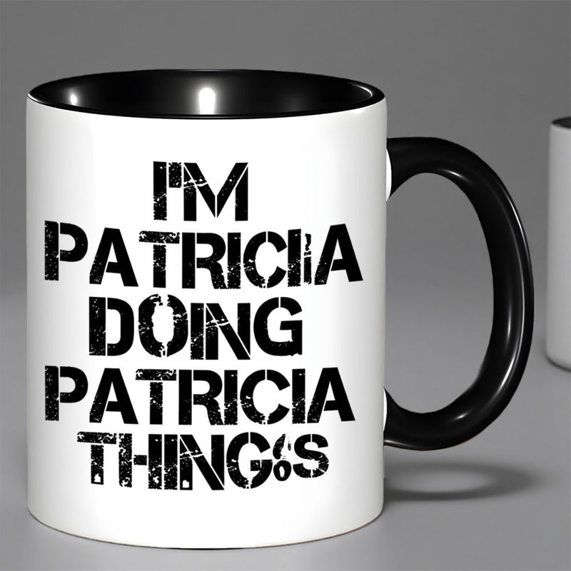 Tailorly Black Accent 11 oz Mug - im doing things text
