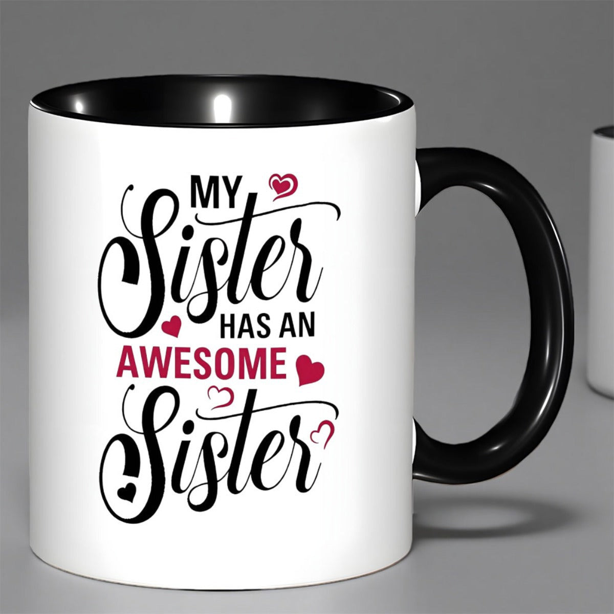 Tailorly Black Accent 11 oz Mug - my sister has an awesome travel mug1pc 11oz coffee cup funny mug tea mug coffe mugs christmas_bd22dc9033164578bbcda1de262fc0c2
