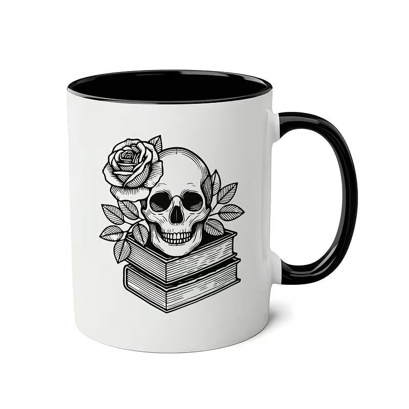 Tailorly Black Accent 11 oz Mug - skull