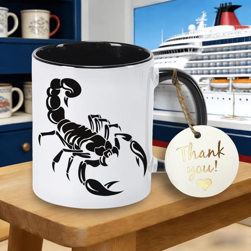 Tailorly Black Accent 11 oz Mug - scorpio constellation symbol