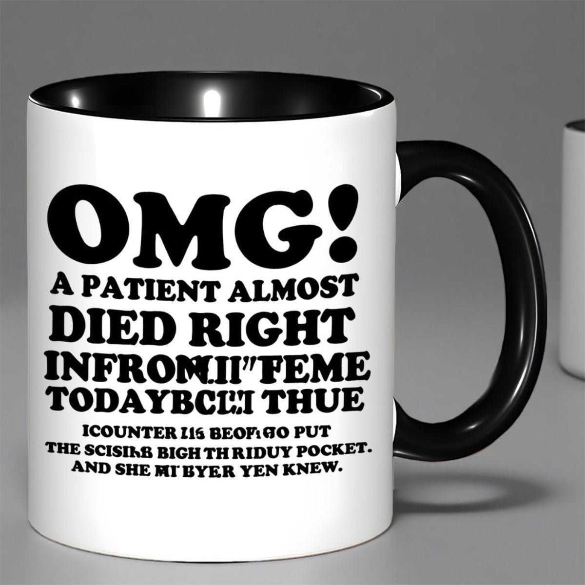 Tailorly Black Accent 11 oz Mug - omg text