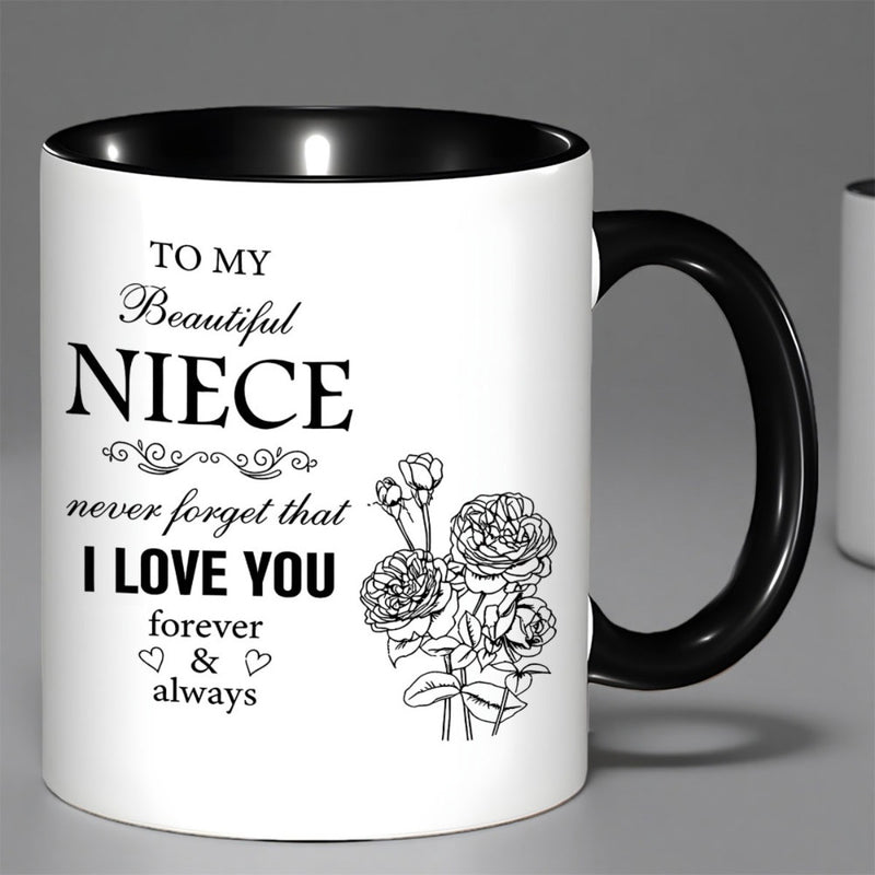Tailorly Black Accent 11 oz Mug - for niece birthday or special occasion gift perfect family keepsake coffee cup_4165651b55104b0a9de75751a53b7734
