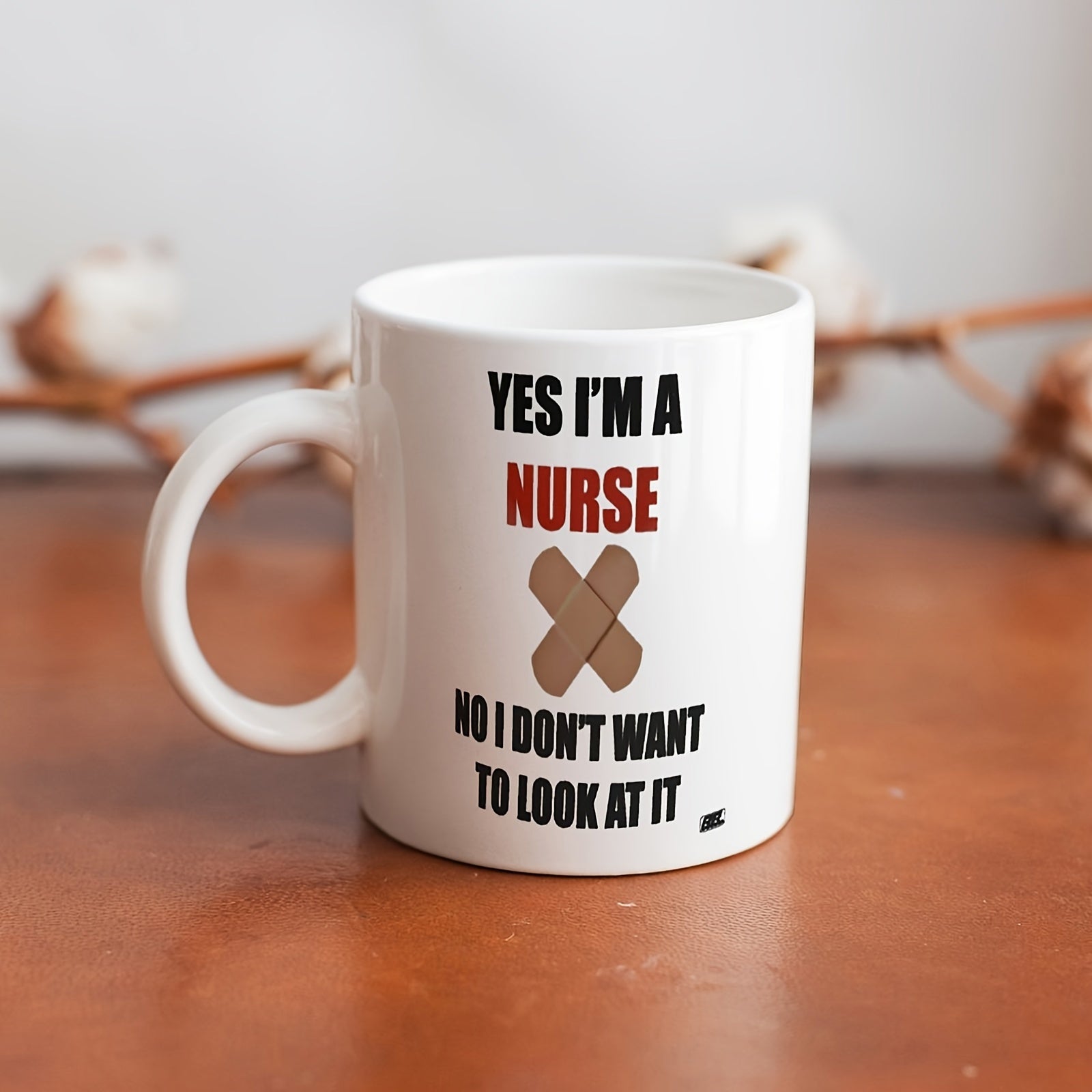 Tailorly White Ceramic 11 oz Mug - funny nurse text