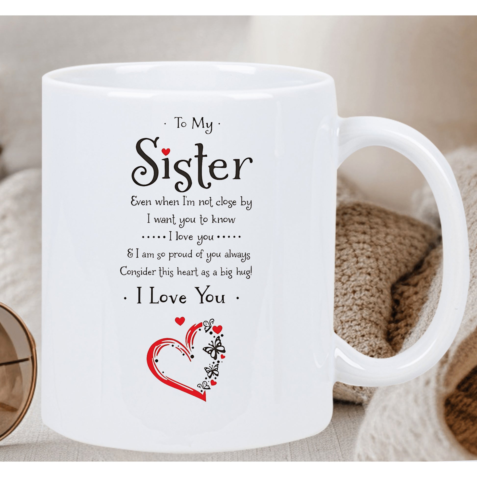 Tailorly White Ceramic 11 oz Mug - inspirational message