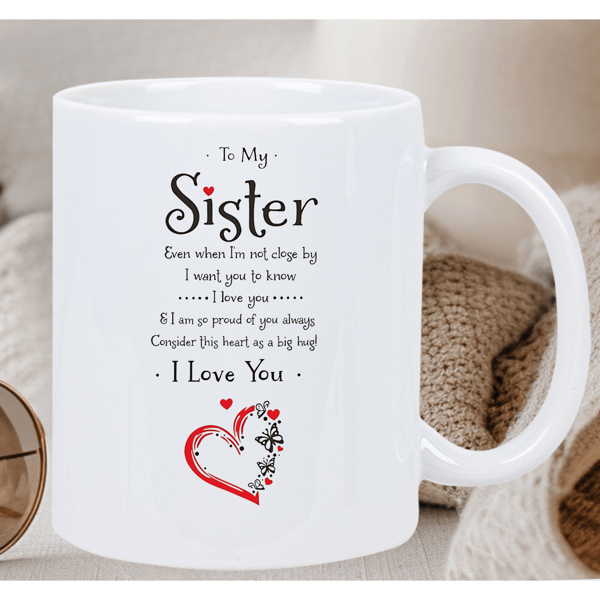 Tailorly White Ceramic 11 oz Mug - inspirational message