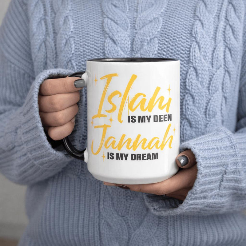 Tailorly Black Accent 11 oz Mug - islam is my