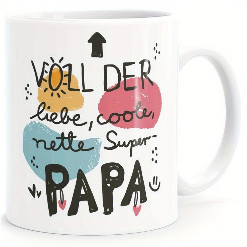 Tailorly White Ceramic 11 oz Mug - dad vertertag with saying full