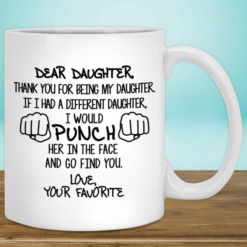 Tailorly White Ceramic 11 oz Mug - humorous message