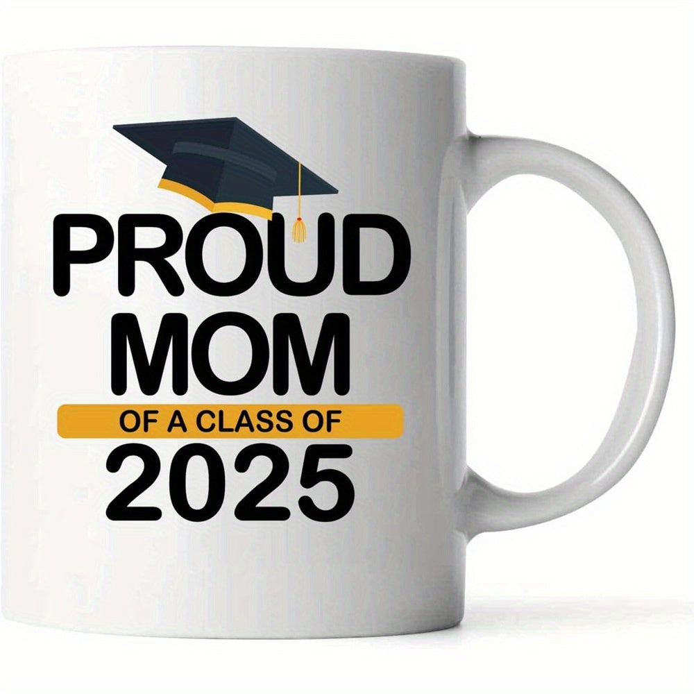 Tailorly White Ceramic 11 oz Mug - mom of 2025 graduate senior 25 graduation present birthday anniversary national grandparents