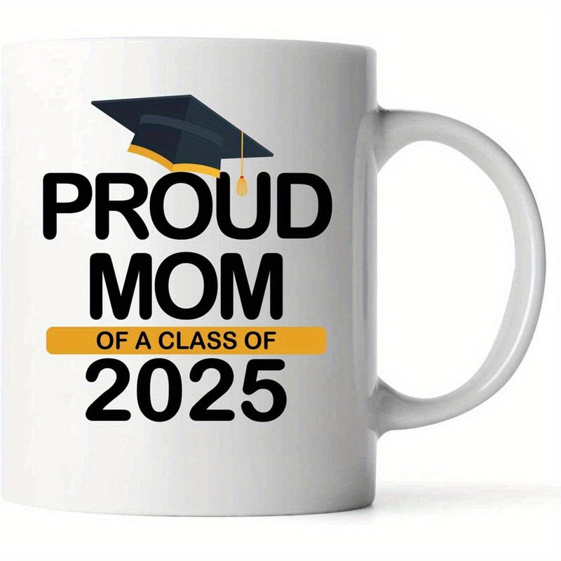 Tailorly White Ceramic 11 oz Mug - mom of 2025 graduate senior 25 graduation present birthday anniversary national grandparents