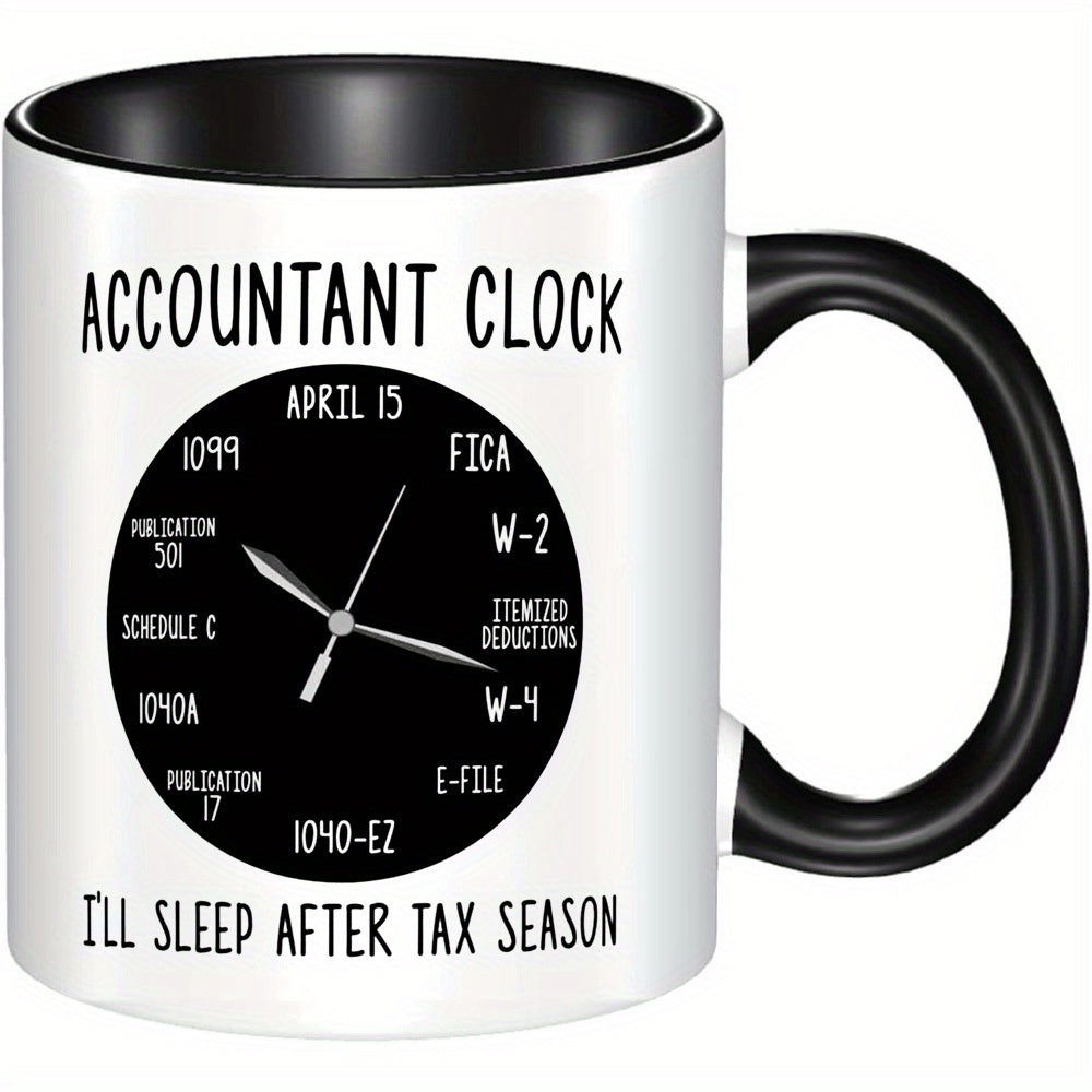 Tailorly Black Accent 11 oz Mug - humor text "ill sleep after"