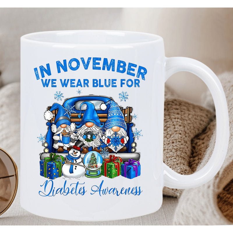Tailorly White Ceramic 11 oz Mug - awareness month text