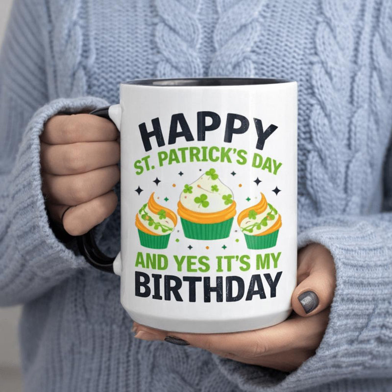 Tailorly Black Accent 11 oz Mug - st patricks day with this 11oz ceramic mug that marks my birthday its a themed coffee mug featuring a spooky glossy