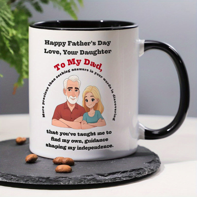 Tailorly Black Accent 11 oz Mug - inspirational quote from daughter to father