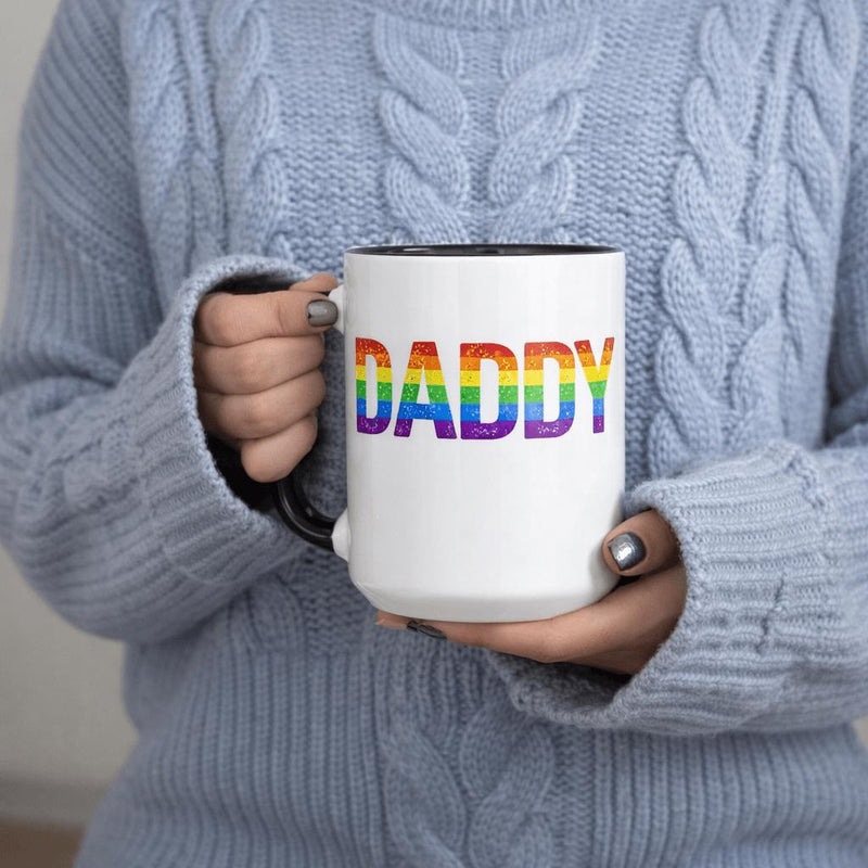 Tailorly Black Accent 11 oz Mug - daddy text