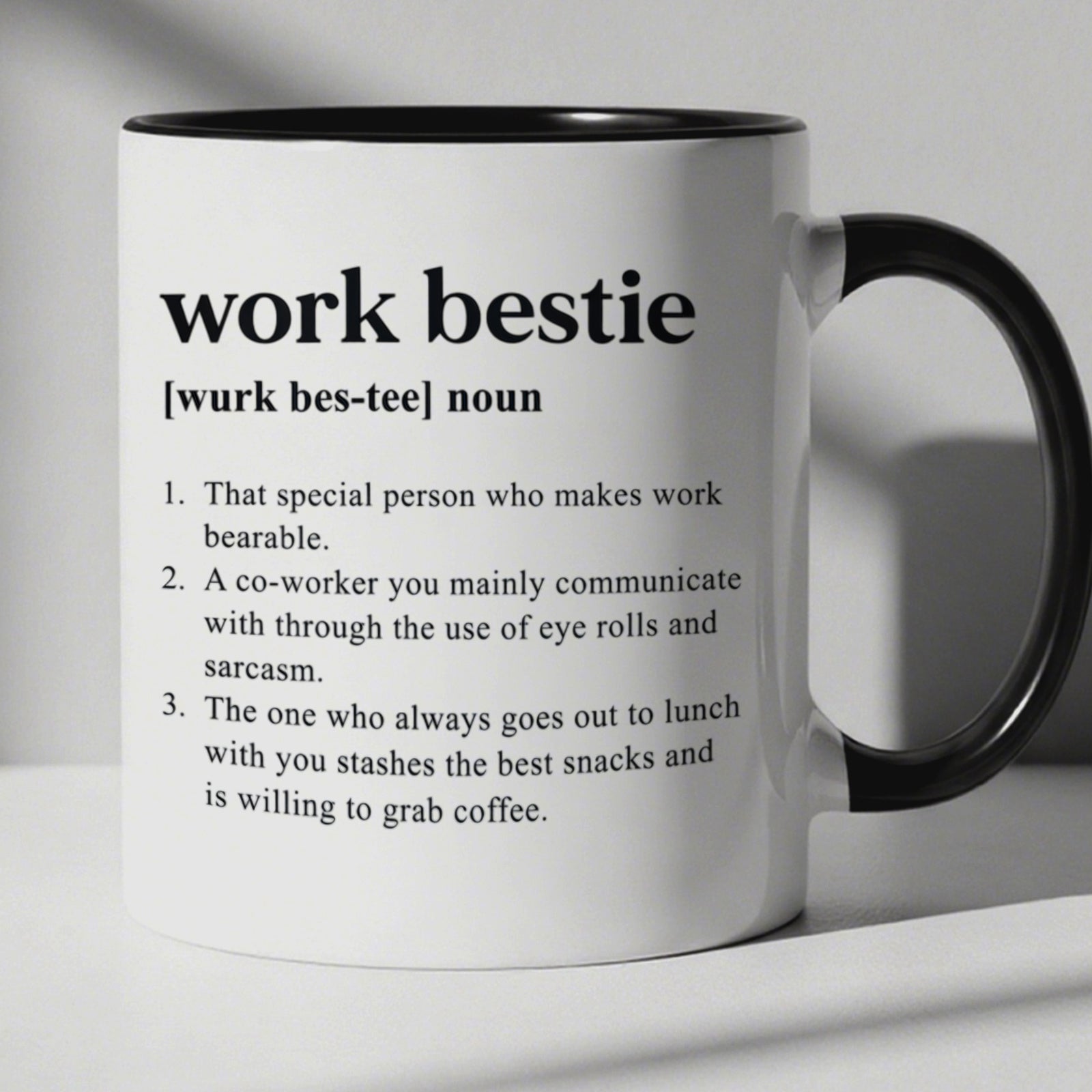 Tailorly Black Accent 11 oz Mug - sassy dictionary